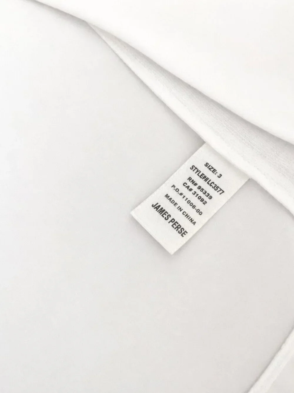 James Perse White Blouse Size 3 Elegant Minimalist 3/4 Sleeve Shirt - Picture 3 of 6